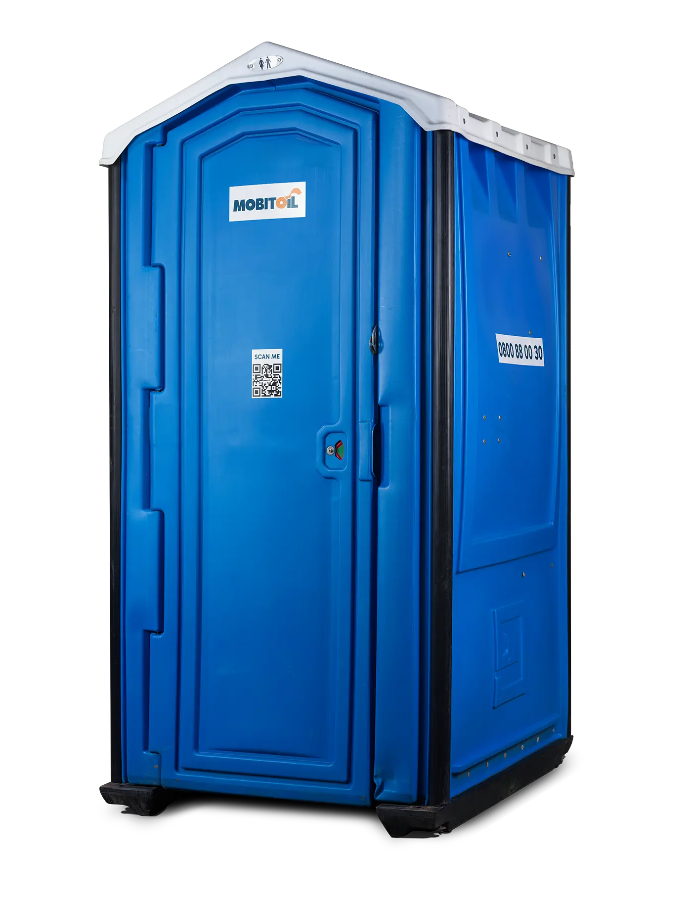 MOBITOIL Basic: mobile Toilettenkabine für Baustellen, Aussenansicht