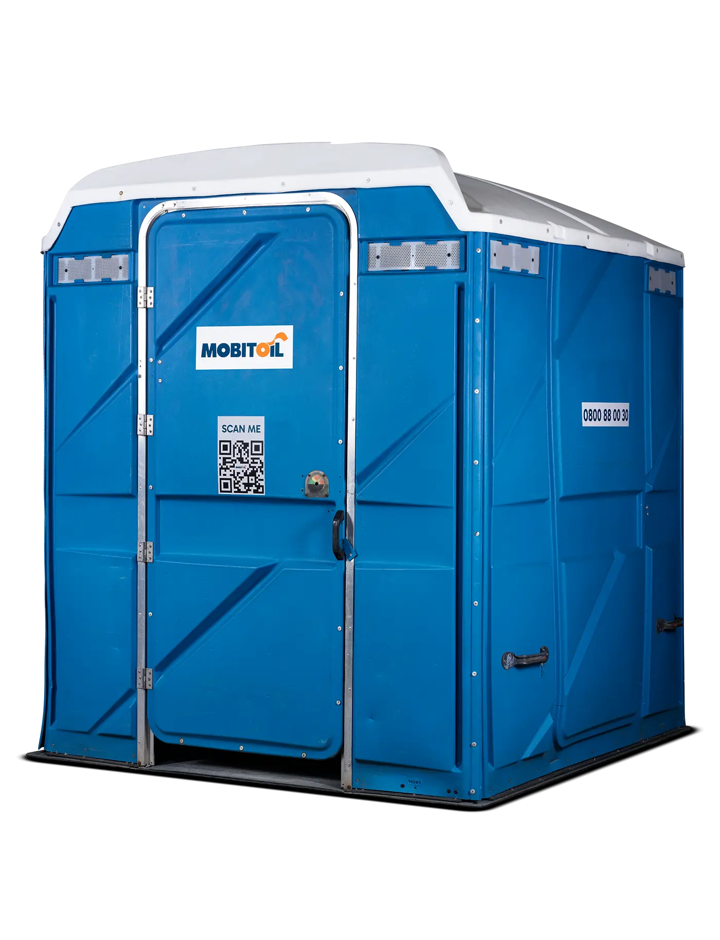 MOBITOIL Barrierefrei: mobile rollstuhlgängige Toilettenkabine, Aussenansicht